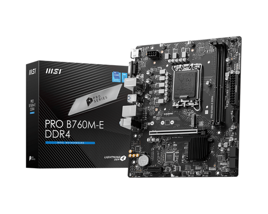 MSI PRO B760M-E DDR4 Motherboard LGA1700 SATA3 M.2 Supports Intel 13th 12th CPU 12400 12900 13600K/F Desktop Computer Mainboard