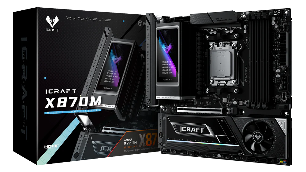 MAXSUN MS-iCraft X870M Motherboard - Destello