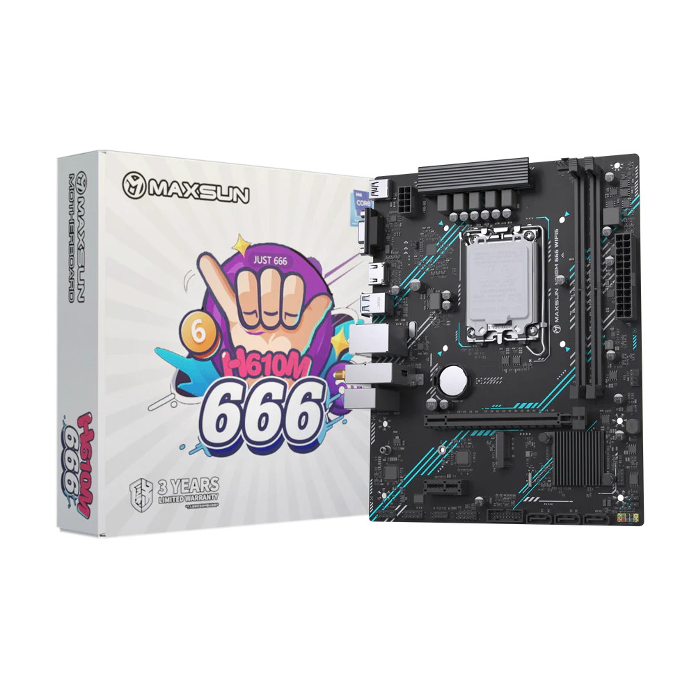 MAXSUN MS-H610M 66 WIFI6 Motherboard - Destello