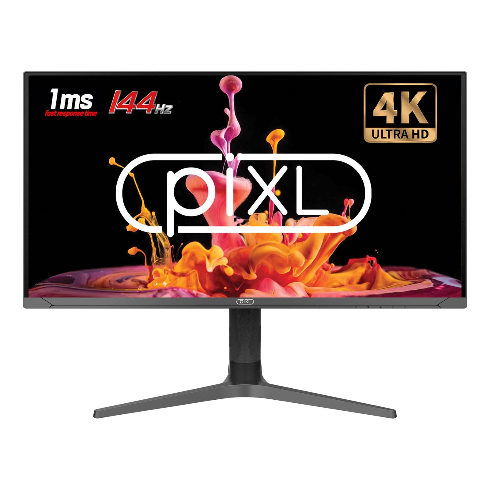 piXL CM32G7 32 Inch 144Hz 4K Widescreen IPS Gaming Monitor with AMD FreeSync & Nvidia G-Sync, 3840 x 2160 Resolution, 1ms Response Time, 144Hz Refresh Rate, HDMI, DisplayPort, USB-C, USB-A, RGB Lighting, VESA Mount & Height Adjust