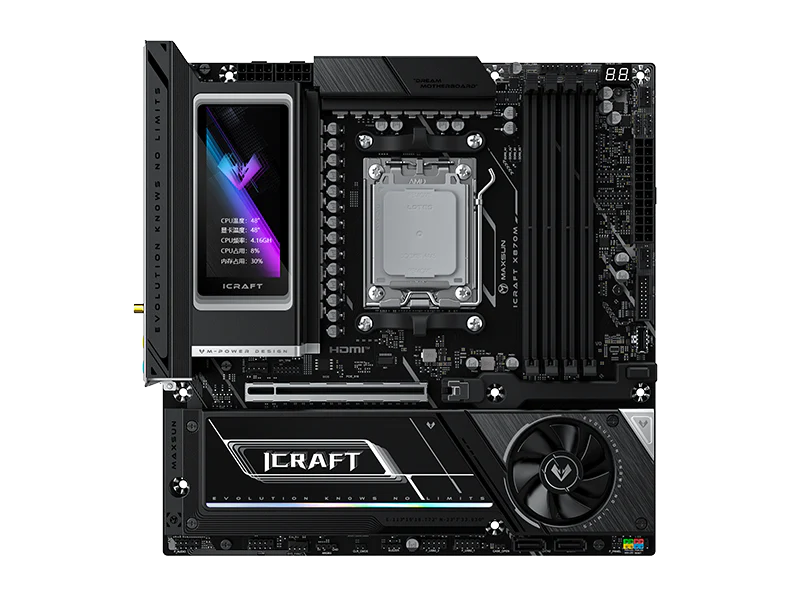 MAXSUN MS-iCraft X870M Motherboard - Destello