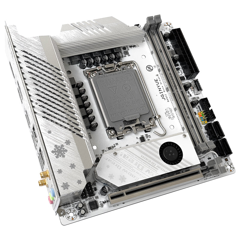 JGINYUE B760i-Snow Dream ITX Motherboard, LGA 1700, Supports Intel Core i3/i5/i7/i9 12th/13th Gen, DDR4 Memory (New)ry New Desktop itx B760i-Snow Dream