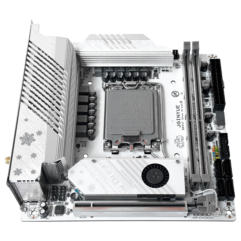 JGINYUE B760i-Snow Dream ITX Motherboard, LGA 1700, Supports Intel Core i3/i5/i7/i9 12th/13th Gen, DDR4 Memory (New)ry New Desktop itx B760i-Snow Dream