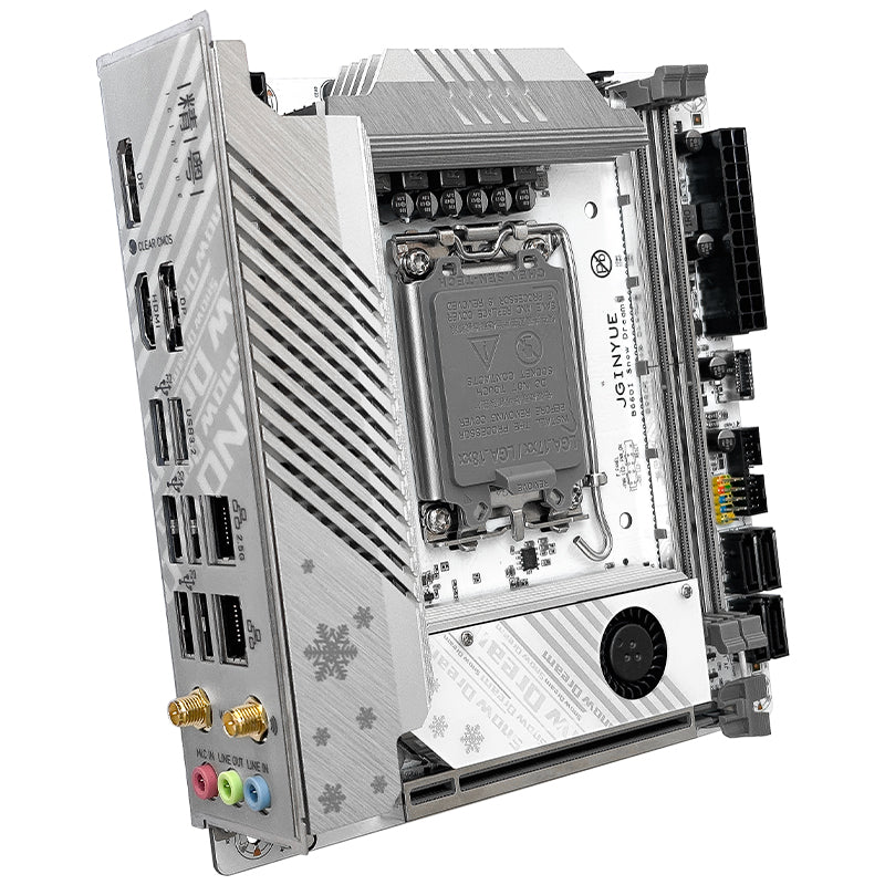 JGINYUE B760i-Snow Dream ITX Motherboard, LGA 1700, Supports Intel Core i3/i5/i7/i9 12th/13th Gen, DDR4 Memory (New)ry New Desktop itx B760i-Snow Dream