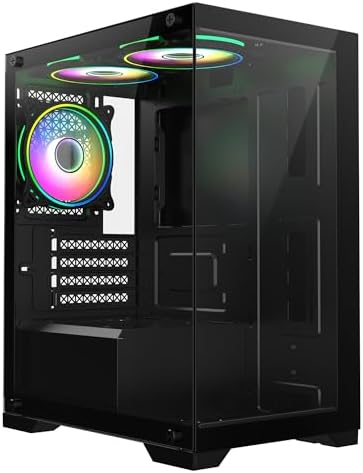 CiT Range Black ATX Mid Tower PC Gaming Case