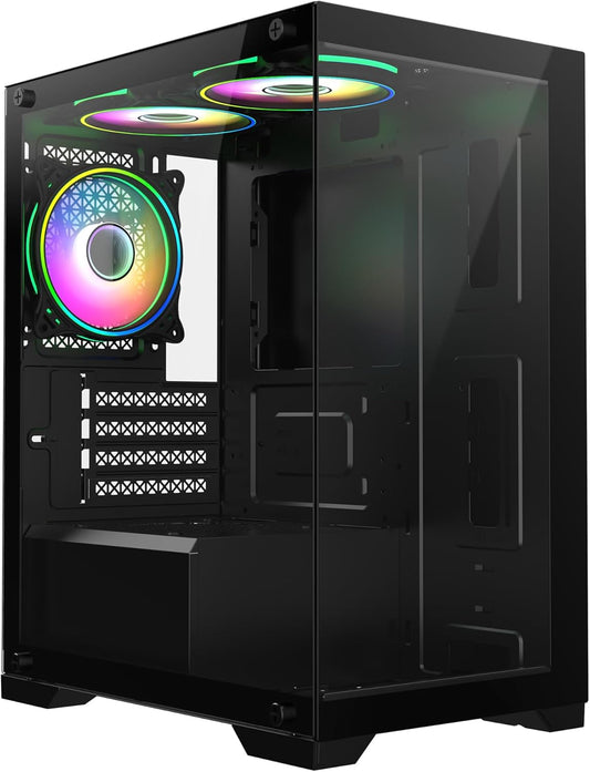 CiT Range Black ATX Mid Tower PC Gaming Case