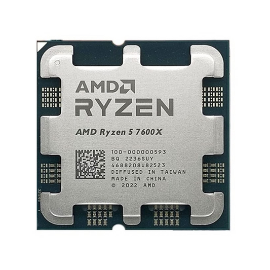 AMD Ryzen 5 7600X 6-Core 12-Thread 5nm CPU, L3 38MB, Socket AM5 (New, With Cooler)