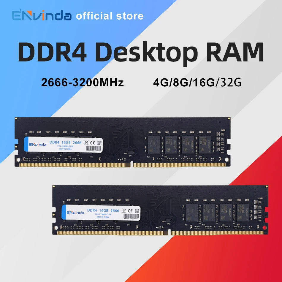 ENVINDA DDR4 RAM 8GB 16GB 2666MHz DIMM Desktop Computer Memory