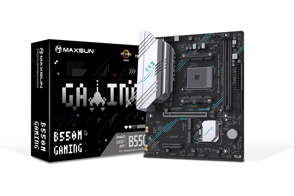 Maxsun B550M Gaming WiFi (Black) Motherboard | AM4 DDR4 WiFi 5