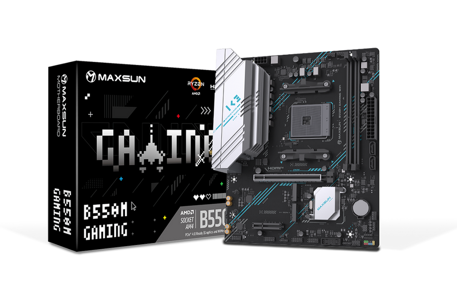 Maxsun B550M Gaming WiFi (Black) Motherboard | AM4 DDR4 WiFi 5