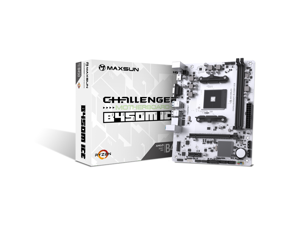Maxsun Challenger B450M ICE Motherboard | AM4 DDR4 mATX