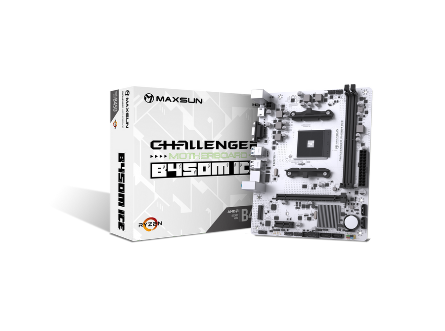 Maxsun Challenger B450M ICE Motherboard | AM4 DDR4 mATX
