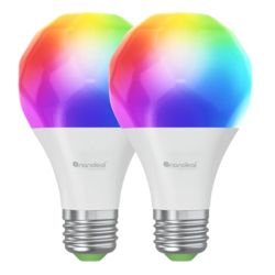 Nanoleaf Matter Wi-Fi E27 Smart Bulbs (2-Pack), 16+ Million Colours, Colour-Changing Scenes, Tunable Whites, Customised Schedules