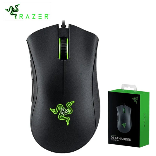 Original Razer DeathAdder Essential Wired Gaming Mouse Mice 6400 DPI Optical Sensor 5 Independently Buttons For Laptop PC Gamer