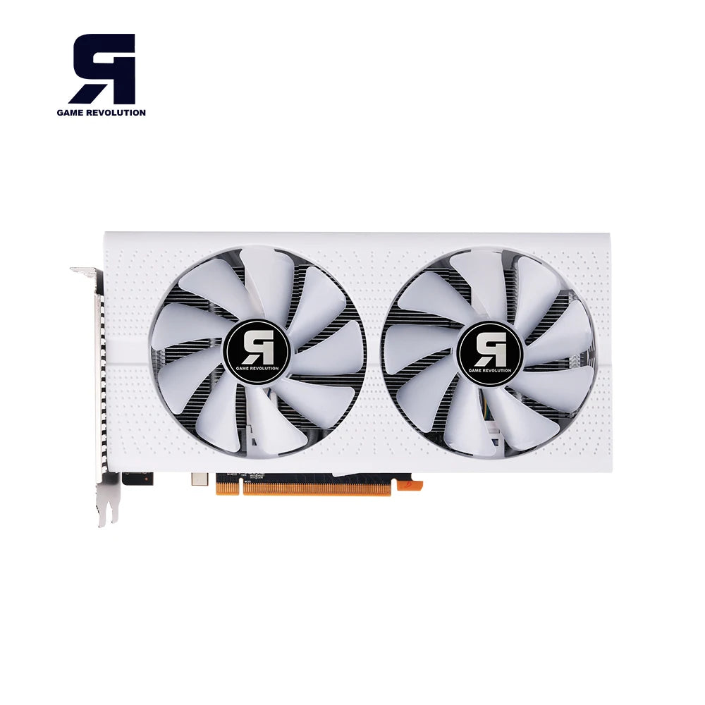 GAME REVOLUTION RX 580 8GB GDDR5 Graphics Card | 256-bit | White RGB AMD GPU for Gaming Desktop