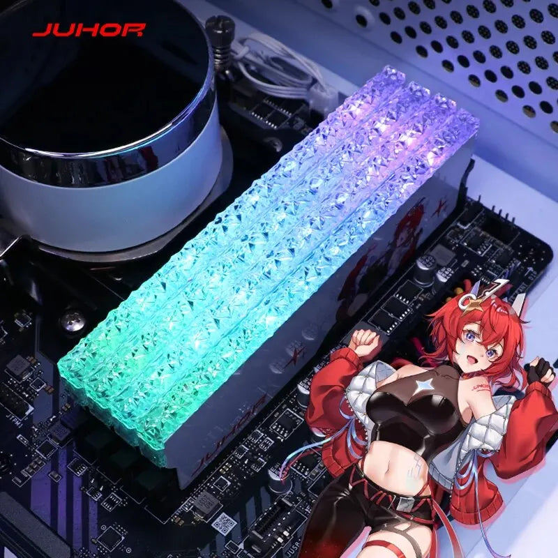 JUHOR DDR5 RGB Memory 16GB, 6400MHz 6800MHz, Hynix Original Chip, Desktop Computer RAM