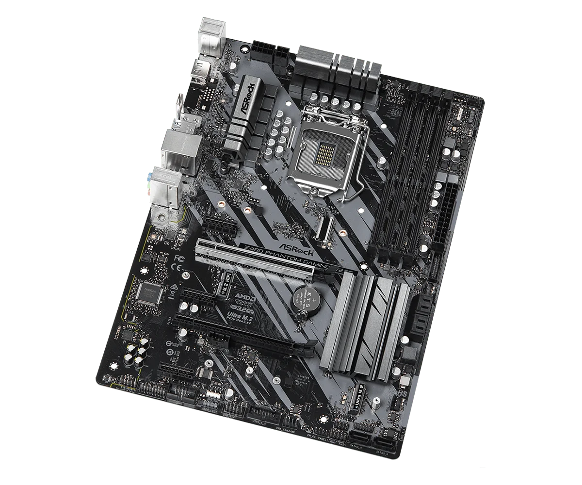 ASRock Z490 Phantom Gaming 4/2.5G ATX Motherboard, LGA 1200, Intel DDR4 128GB, Supports i5-10500, i3-10300, i9-10900K, 10105 CPUs