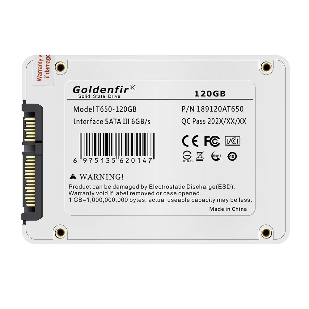 Goldenfir SSD 120GB 250GB 500GB 960GB 2.5" Internal Solid State Drive