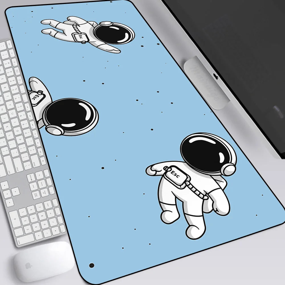 Astronaut Space Desk Mat, Extended Gaming Mouse Pad, Cute Desktop Accessories, Table Computer Rug