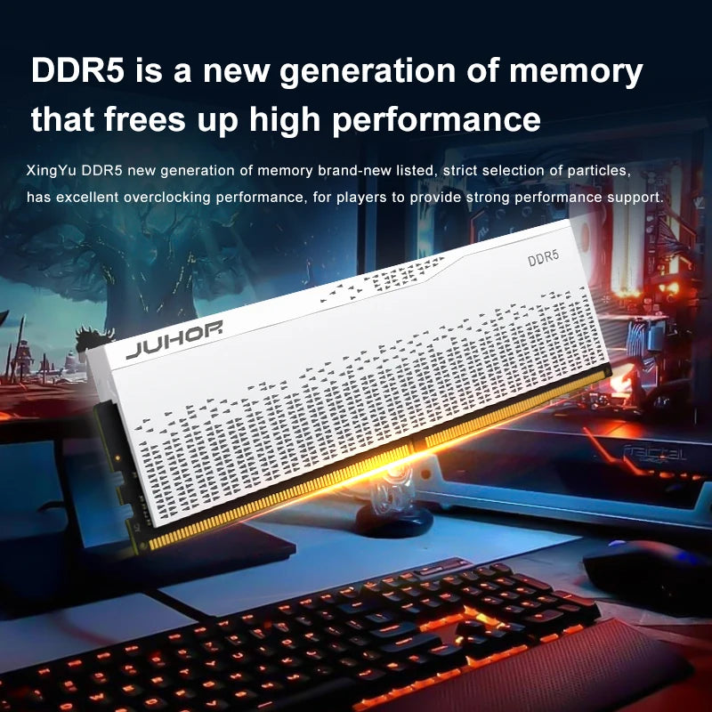 JUHOR DDR5 16GB 7200MHz UDIMM Desktop Memory RAM