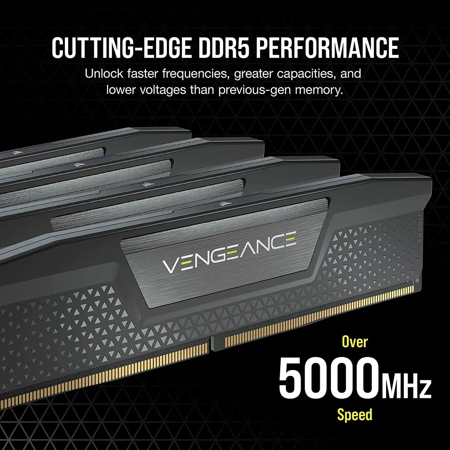 CORSAIR VENGEANCE DDR5 RAM 16GB, 5600MHz 6000MHz 6400MHz, Intel XMP, iCUE Compatible, Computer Memory - Black