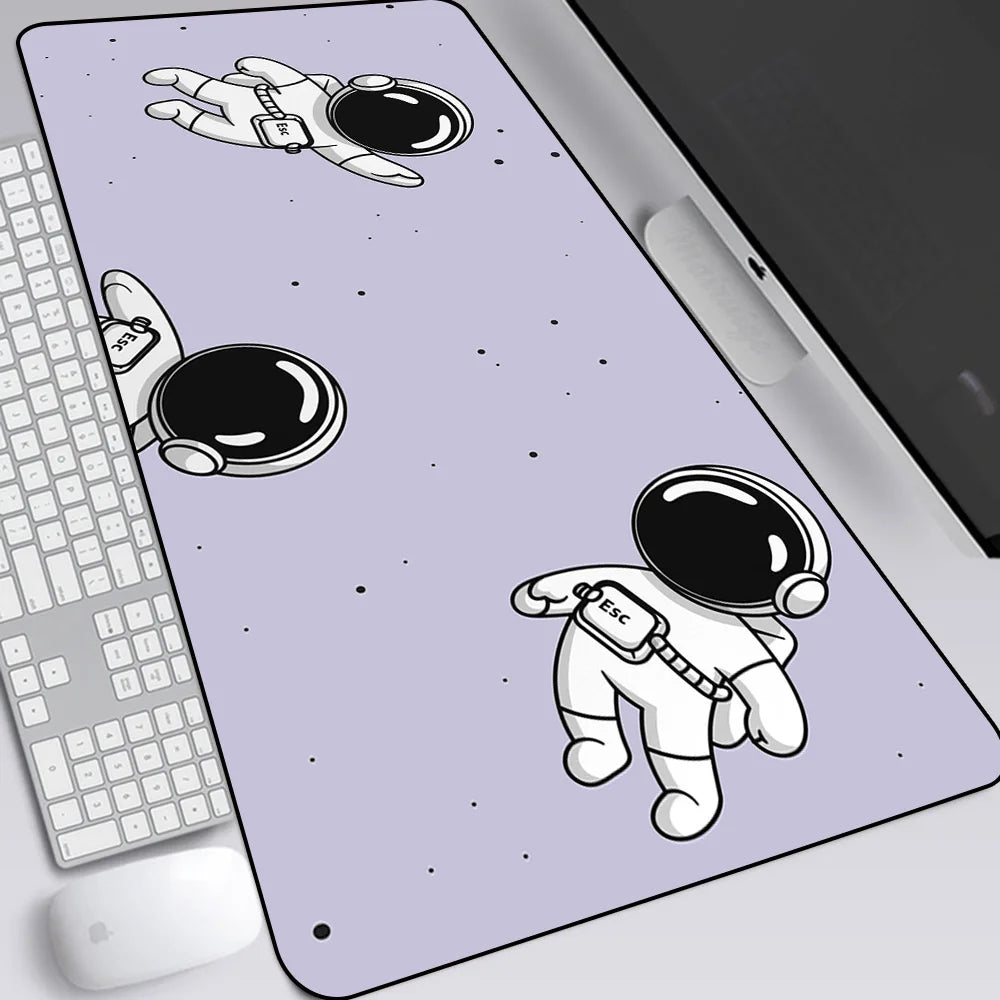 Astronaut Space Desk Mat, Extended Gaming Mouse Pad, Cute Desktop Accessories, Table Computer Rug