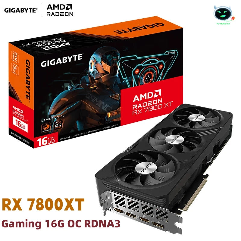 GIGABYTE RX 7800 XT Gaming OC 16GB GDDR6 Graphics Card | RDNA 3 GPU for Gaming & Video Editing | 2023 Model