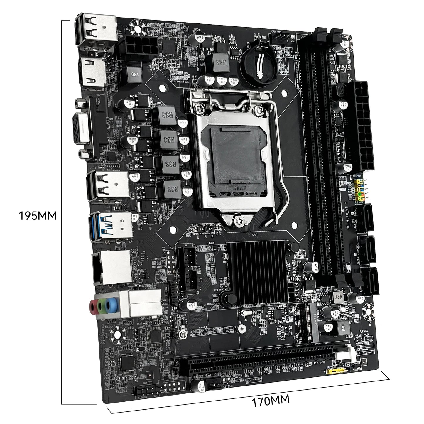 MACHINIST H110 Motherboard Supports LGA 1151 Intel Core CPU DDR3 RAM and M.2 NVME SSD VGA HDMI