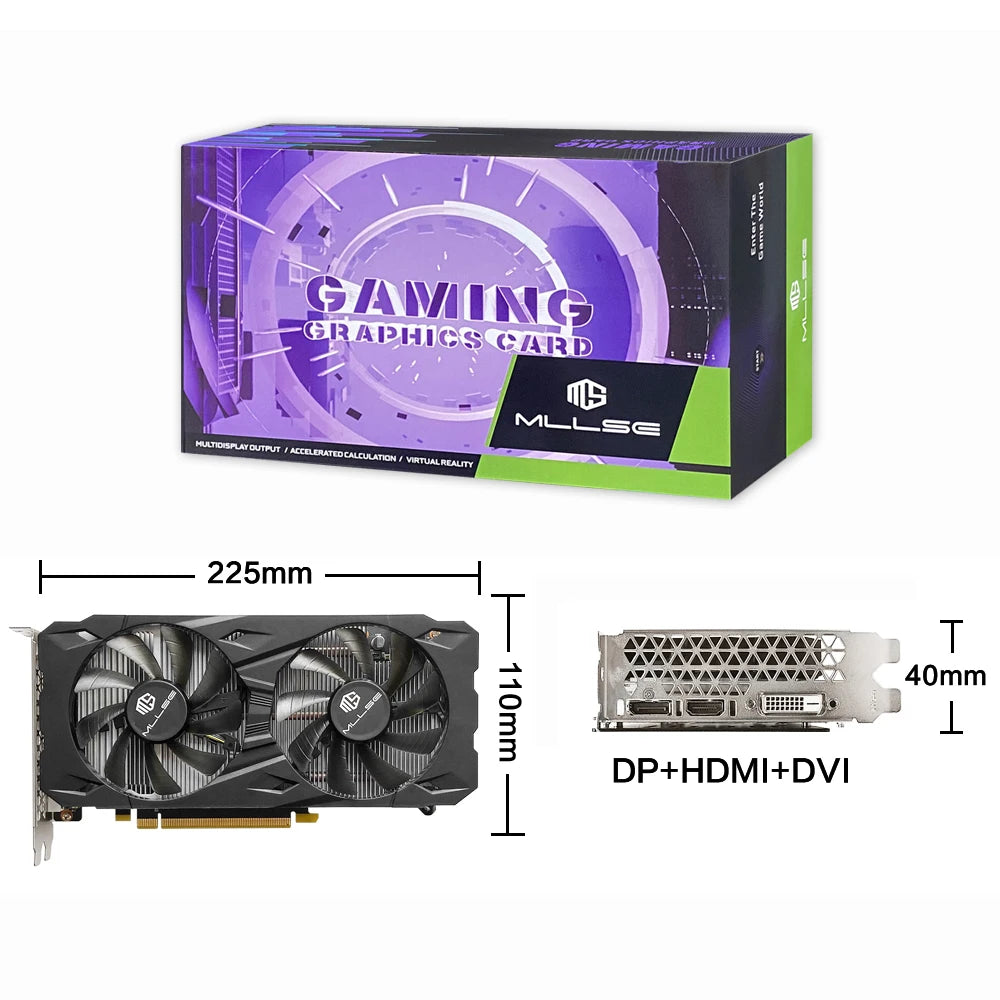 MLLSE GTX 1660 Super 6GB GDDR6 Graphics Card | 192-bit PCIe 3.0 x16 | 8-Pin NVIDIA Gaming GPU