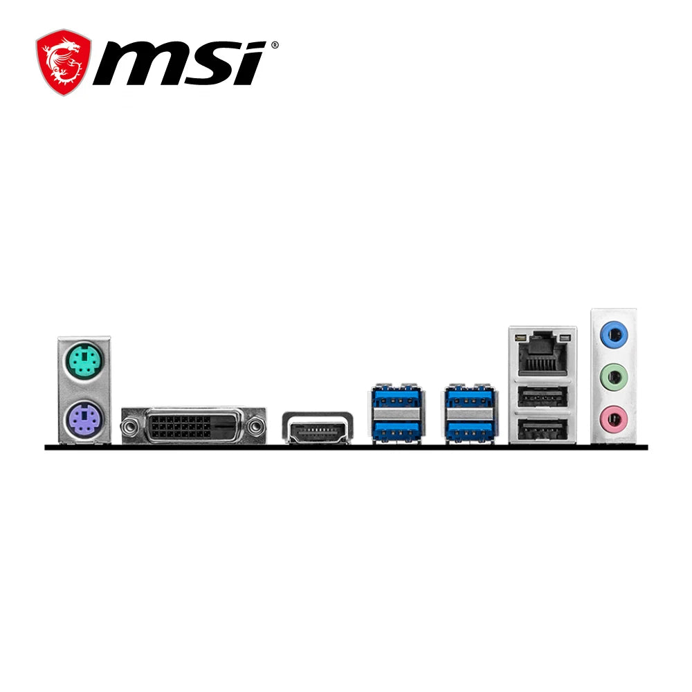 MSI B450M-A PRO MAX II Motherboard, Dual-Channel DDR4, M.2, SATA III, USB 3.2, Supports AMD R9 CPUs, Socket AM4