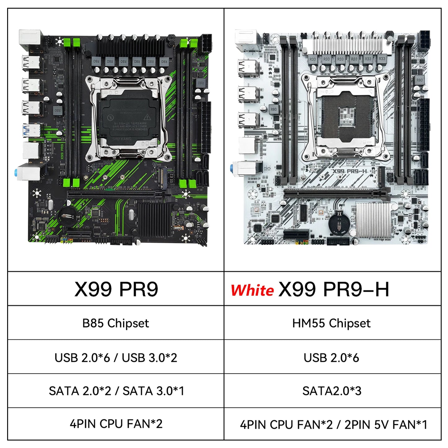 MACHINIST X99 Motherboard kit Intel Xeon E5 2650 V4 LGA 2011-3 CPU Set DDR4 8GB*2pcs support NVME m.2 White X99 PR9-H