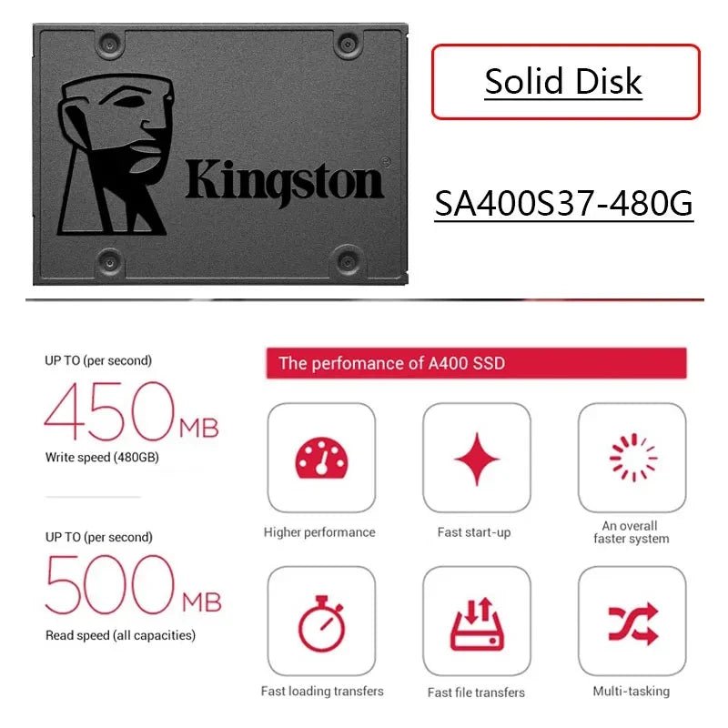 Kingston A400 SATA III 2.5" SSD - 960GB 480GB 240GB Solid State Drive for Notebook PC