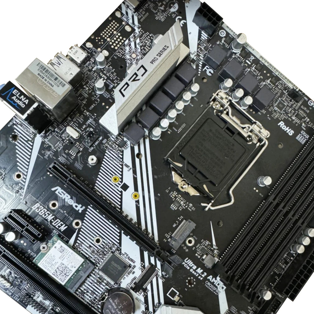 ASRock B365M Micro ATX Motherboard - LGA 1151, Intel B365 Chipset, DDR4 2666MHz, Supports 9th/8th Gen Intel Core, PCIe 3.0, USB 3.1