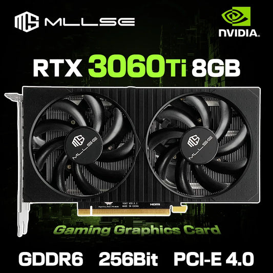 MLLSE RTX 3060 Ti 8GB GDDR6 Graphics Card | 256-bit | PCIe 4.0 x16 | 8-Pin NVIDIA GPU for Gaming