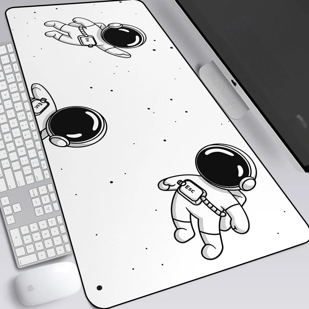 Astronaut Space Desk Mat, Extended Gaming Mouse Pad, Cute Desktop Accessories, Table Computer Rug