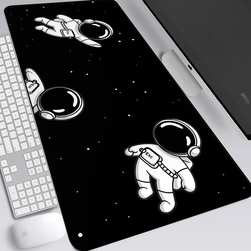 Astronaut Space Desk Mat, Extended Gaming Mouse Pad, Cute Desktop Accessories, Table Computer Rug