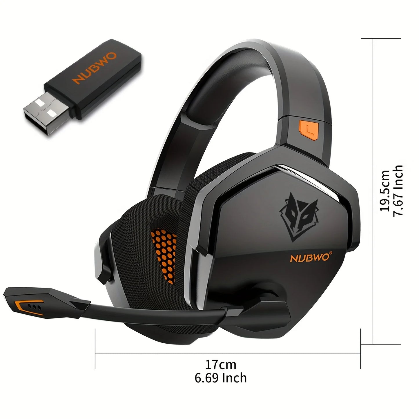 NUBWO G06 Gaming Headset for PS5, PS4, Xbox, PC, Mac, 2.4GHz Ultra-Low Latency Noise Cancelling Bluetooth Headphones With Mic