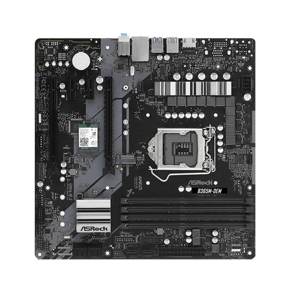 ASRock B365M Micro ATX Motherboard - LGA 1151, Intel B365 Chipset, DDR4 2666MHz, Supports 9th/8th Gen Intel Core, PCIe 3.0, USB 3.1