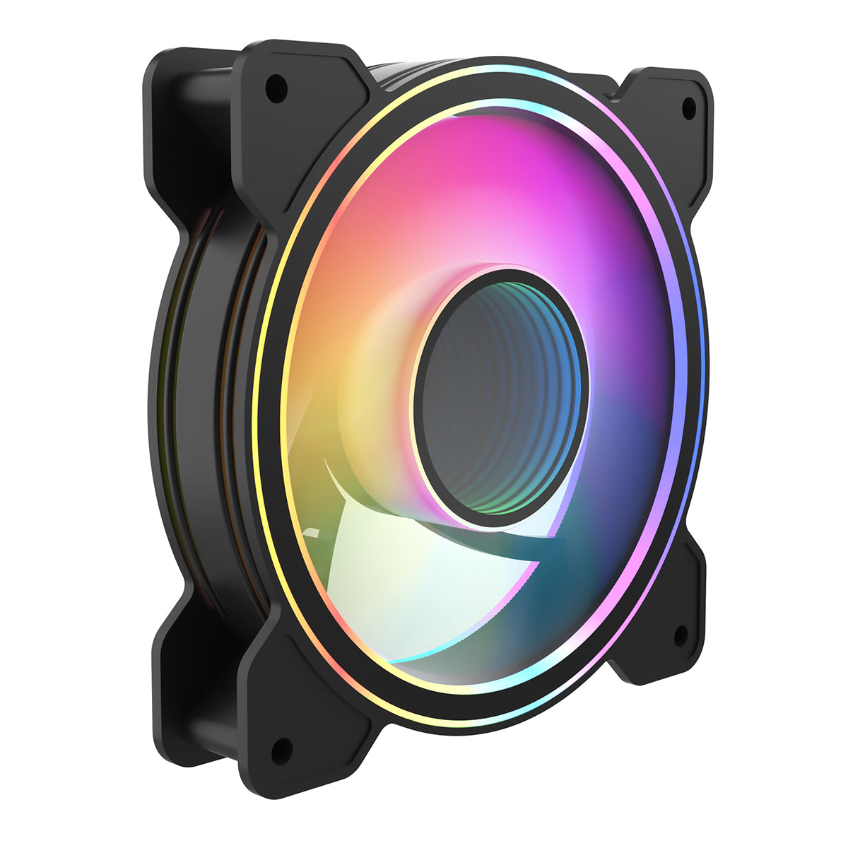 CiT Celsius 120mm Infinity ARGB Black 4pin PWM PC Cooling Dual-Ring Fan