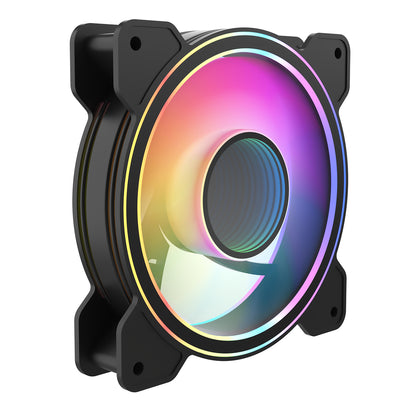 CiT Celsius 120mm Infinity ARGB Black 4pin PWM PC Cooling Dual-Ring Fan