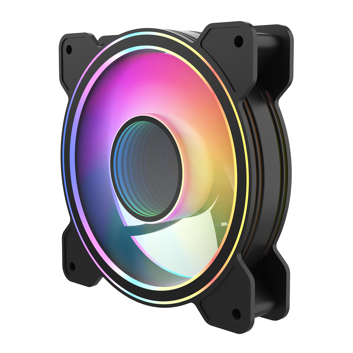 CiT Celsius 120mm Infinity ARGB Black 4pin PWM PC Cooling Dual-Ring Fan