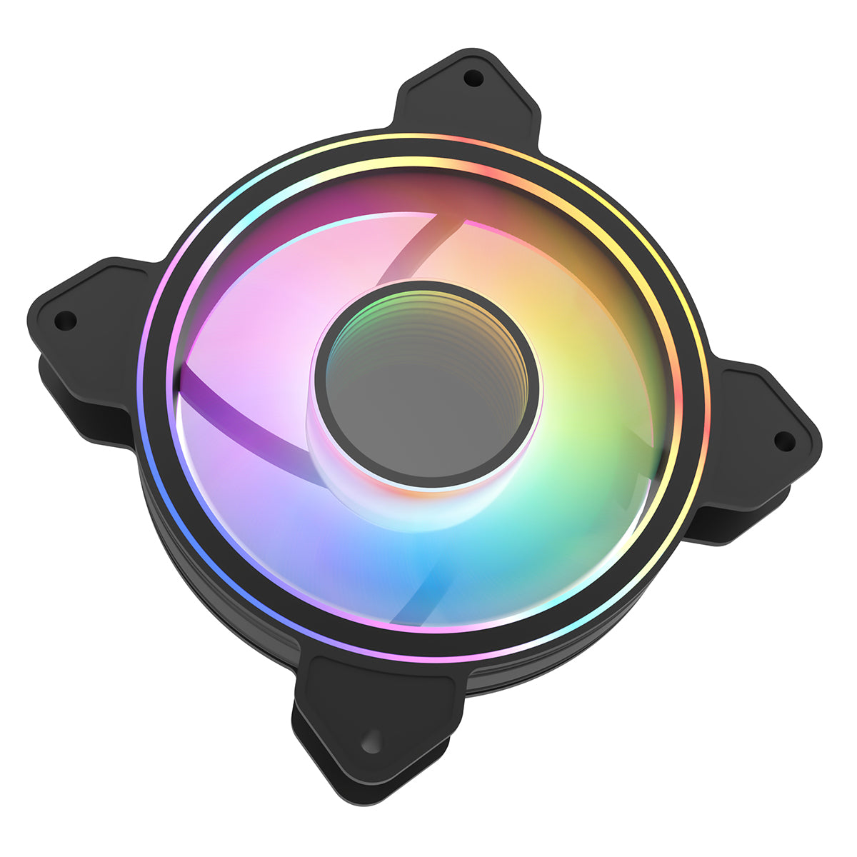 CiT Celsius 120mm Infinity ARGB Black 4pin PWM PC Cooling Dual-Ring Fan