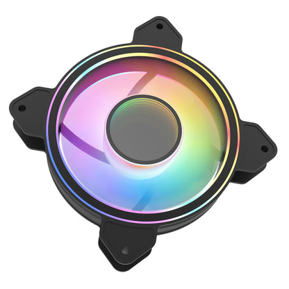 CiT Celsius 120mm Infinity ARGB Black 4pin PWM PC Cooling Dual-Ring Fan