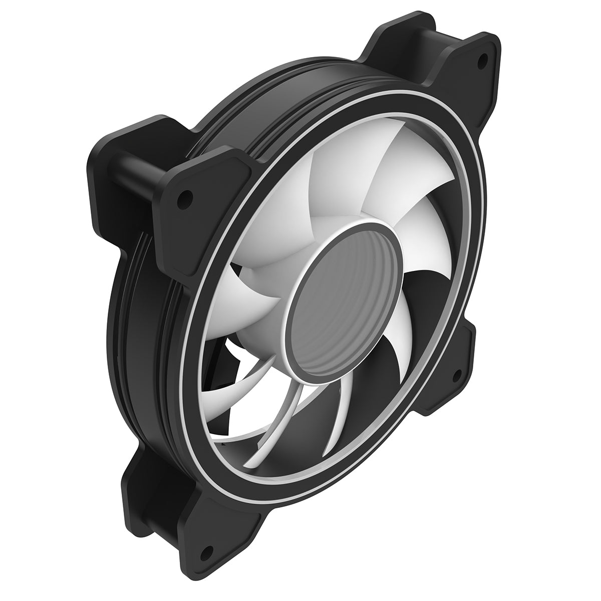 CiT Celsius 120mm Infinity ARGB Black 4pin PWM PC Cooling Dual-Ring Fan - Destello