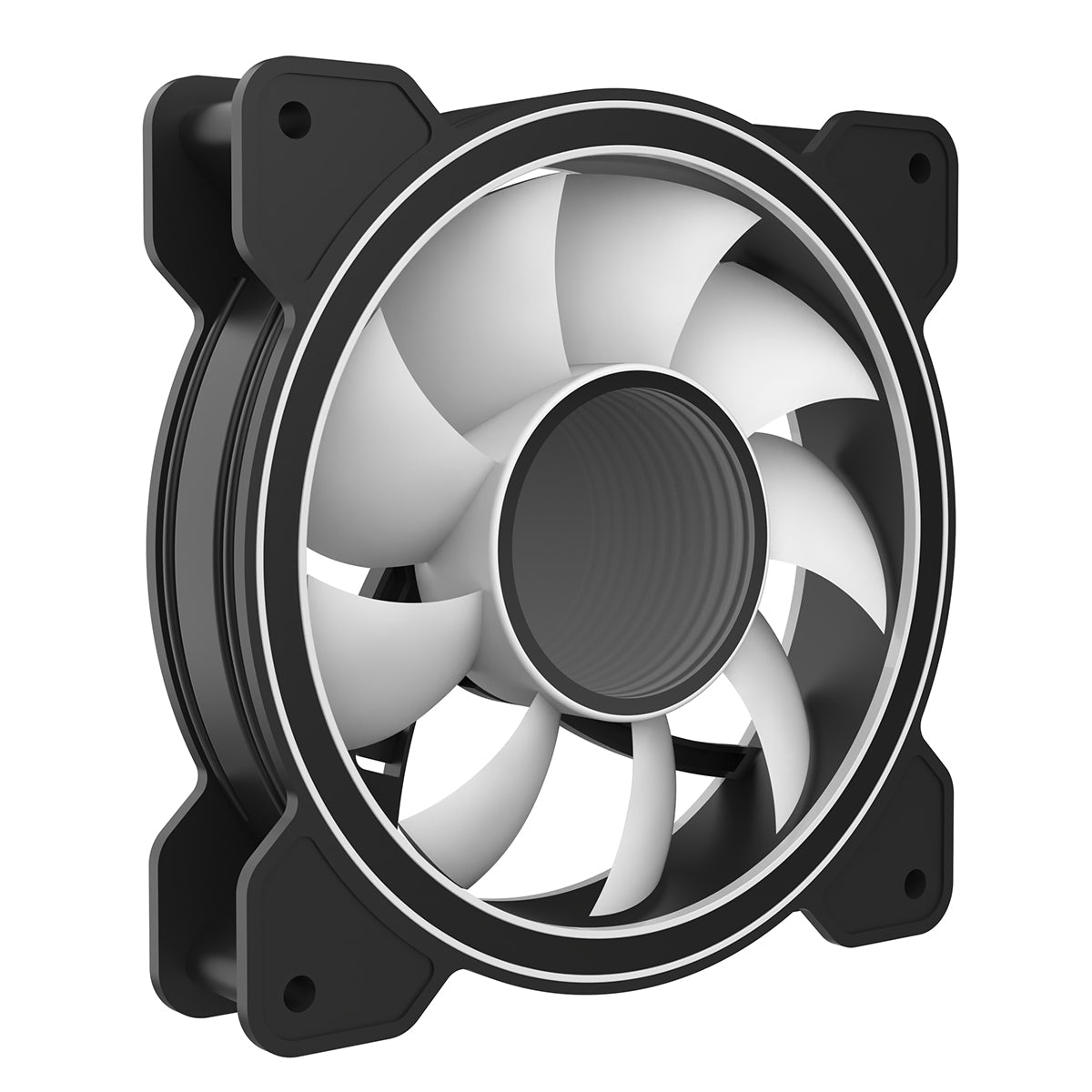 CiT Celsius 120mm Infinity ARGB Black 4pin PWM PC Cooling Dual-Ring Fan - Destello