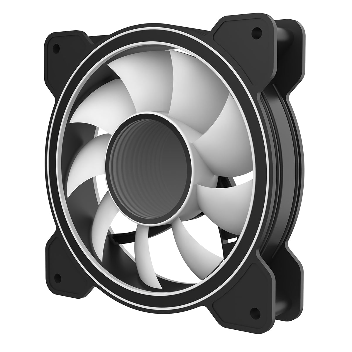 CiT Celsius 120mm Infinity ARGB Black 4pin PWM PC Cooling Dual-Ring Fan - Destello