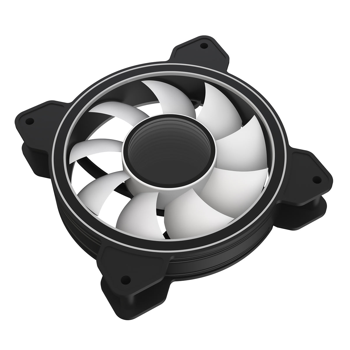 CiT Celsius 120mm Infinity ARGB Black 4pin PWM PC Cooling Dual-Ring Fan - Destello