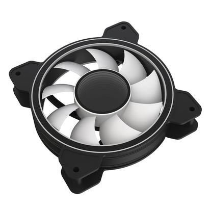 CiT Celsius 120mm Infinity ARGB Black 4pin PWM PC Cooling Dual-Ring Fan - Destello