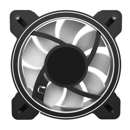 CiT Celsius 120mm Infinity ARGB Black 4pin PWM PC Cooling Dual-Ring Fan - Destello
