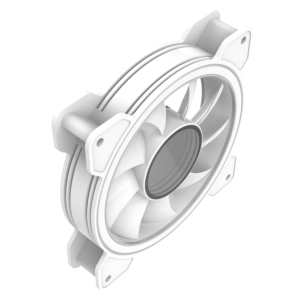 CiT Celsius 120mm Infinity ARGB Dual-Ring White 4pin PWM PC Cooling Dual-Ring Fan